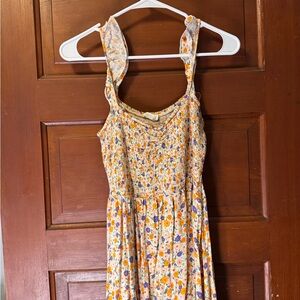 Dry Goods Floral Maxi Dress in Cream, Orange & Purple